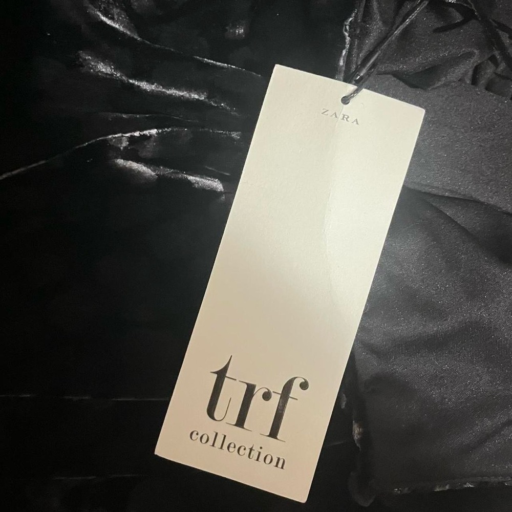 NWT Zara TRF whimsygoth fairycore slip dress velvet lace leopard print witchy L - Picture 6 of 14